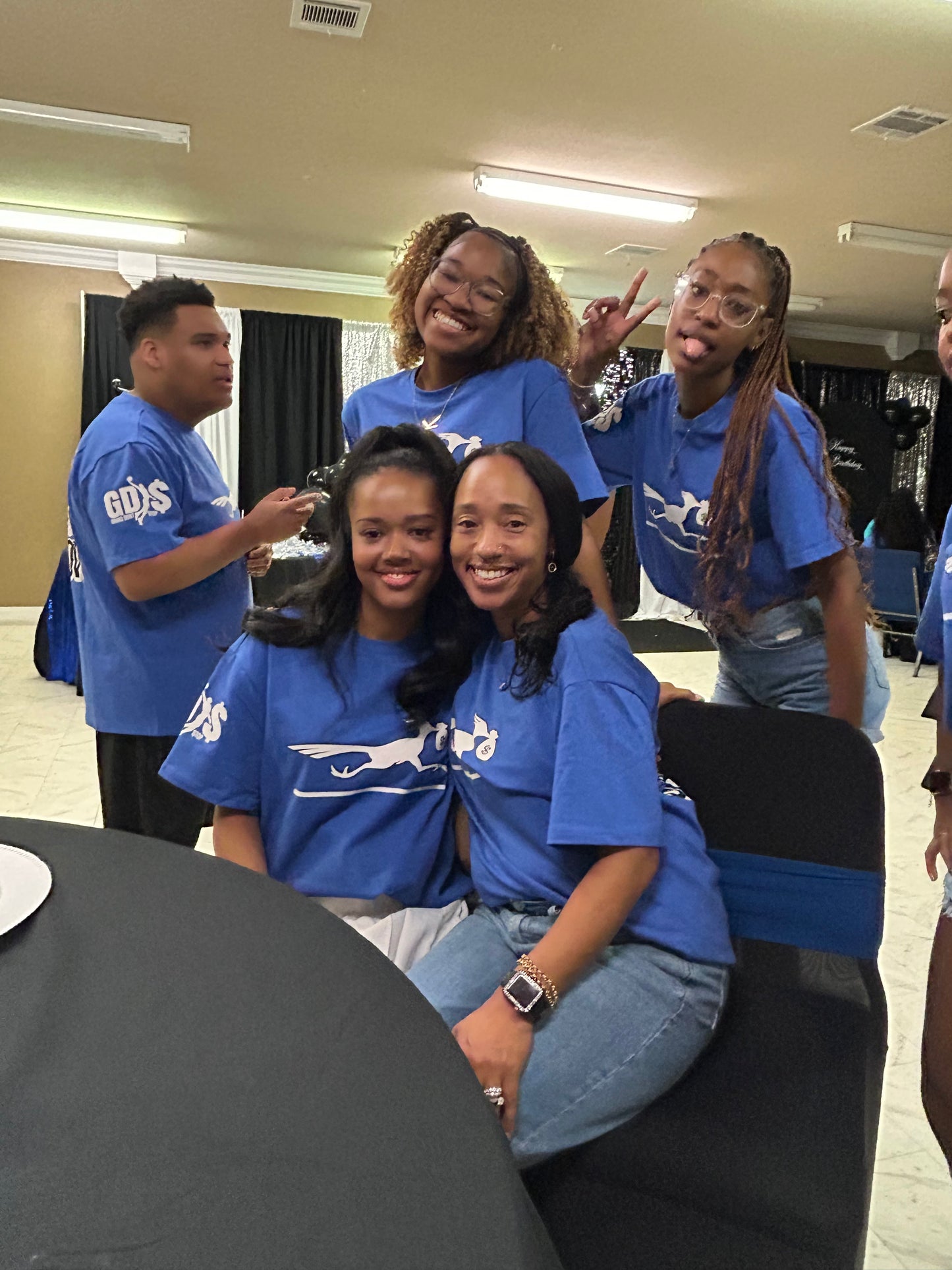 Grind Shine Later” Blue Oversized T’s